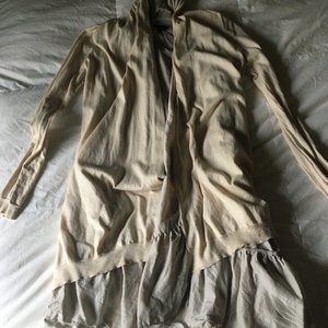 Theory Long Layered Cashmere / Silk Sweater